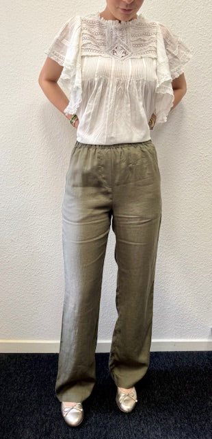 Jessie linnebyxor, skogsgrön