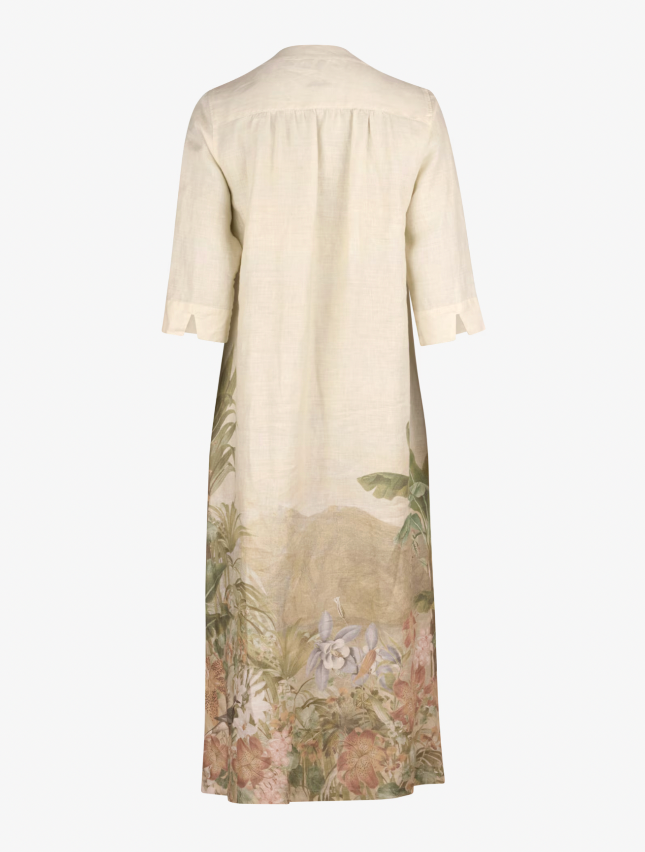 Julia Beige mönstrad klänning