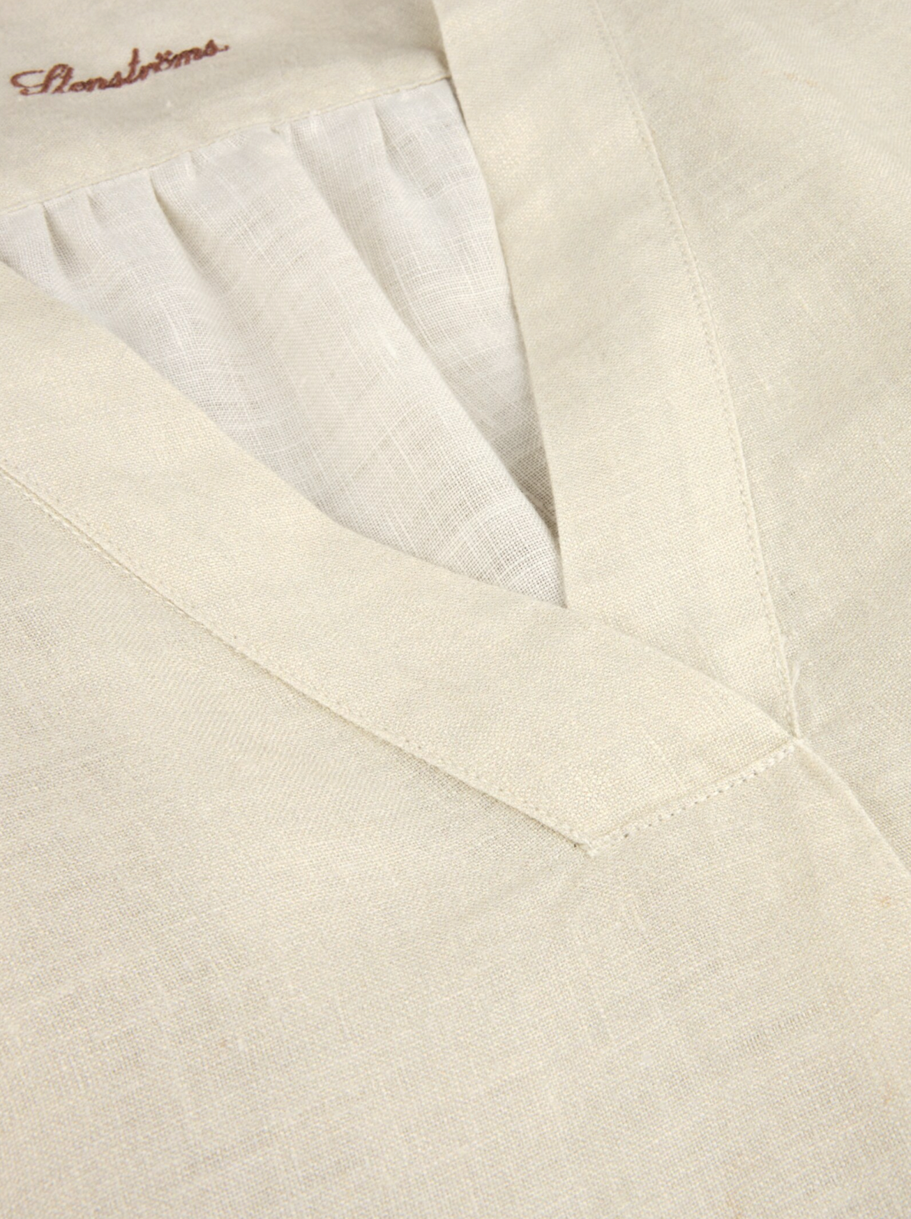 Julia Beige mönstrad klänning