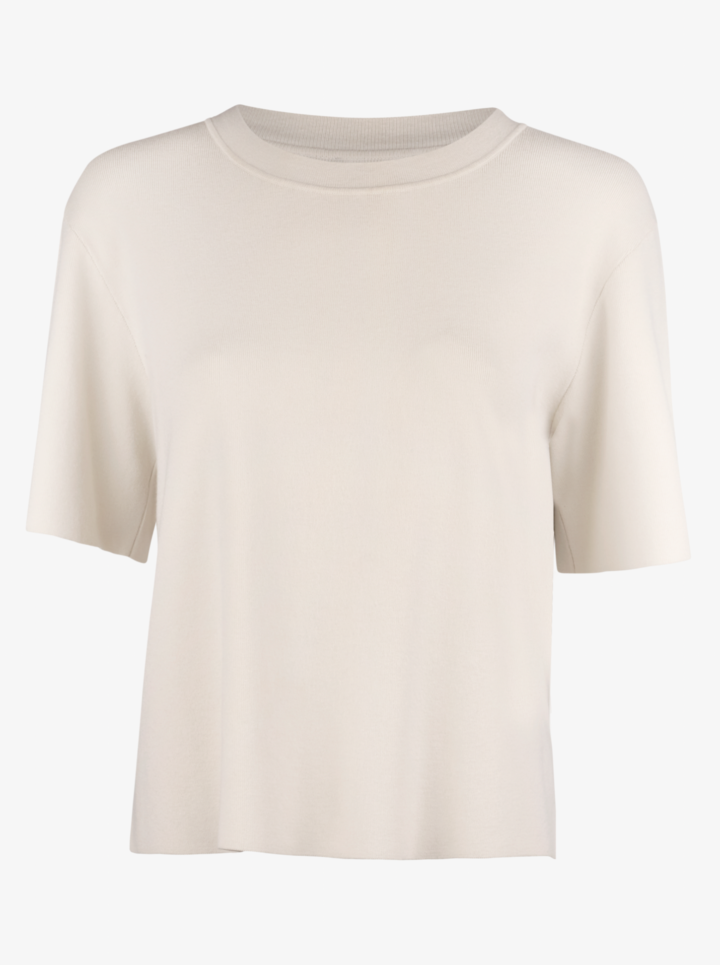 Juliana Kortärmad Stickad, Offwhite