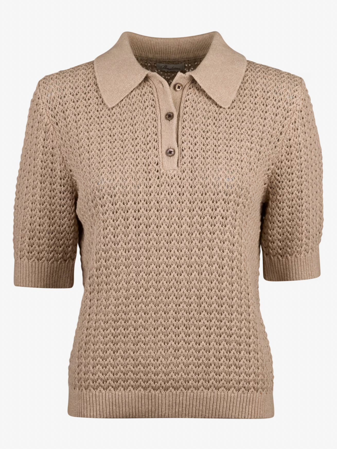 Julianne Stickad skjorta, Beige