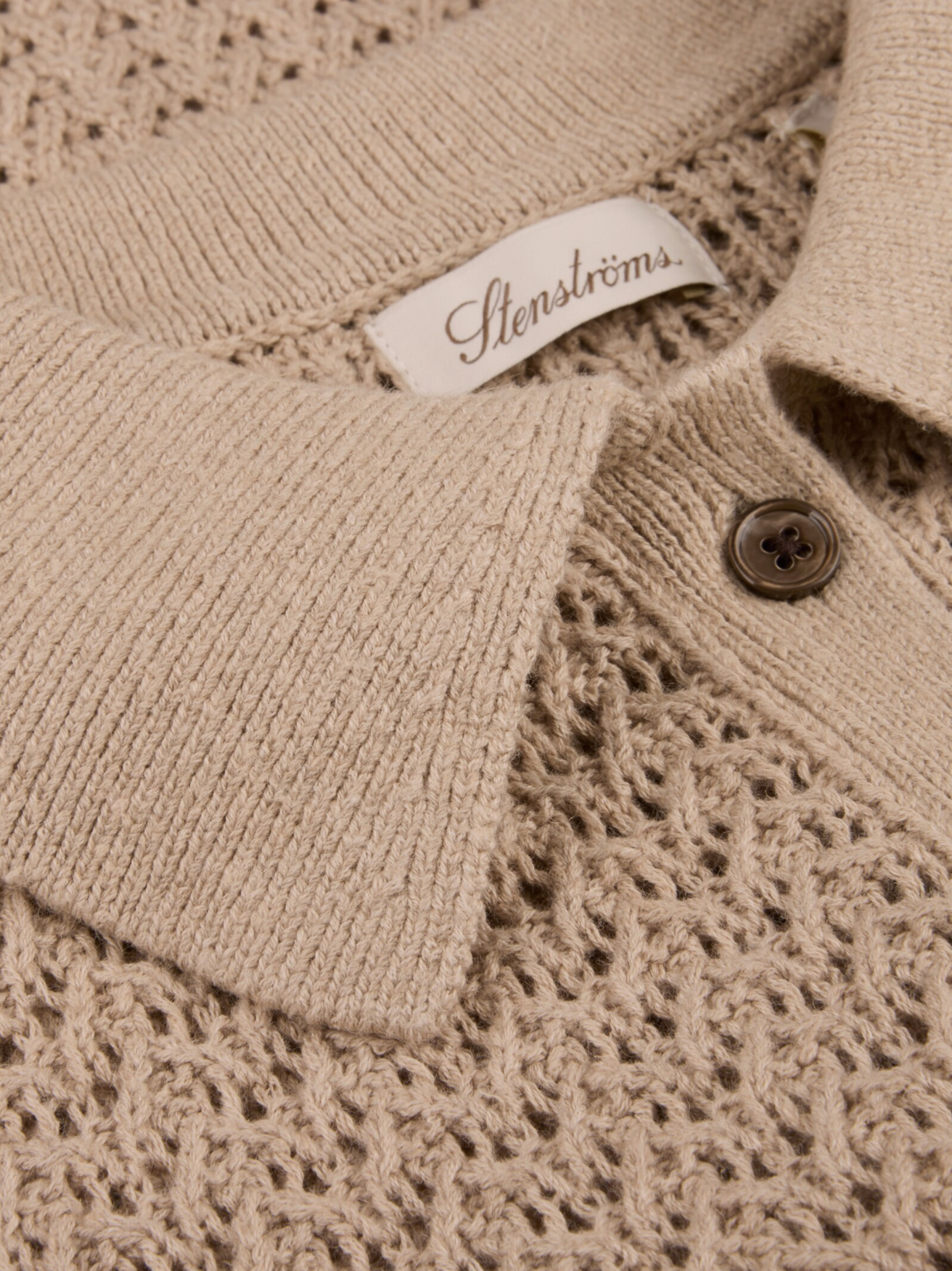 Julianne Stickad skjorta, Beige