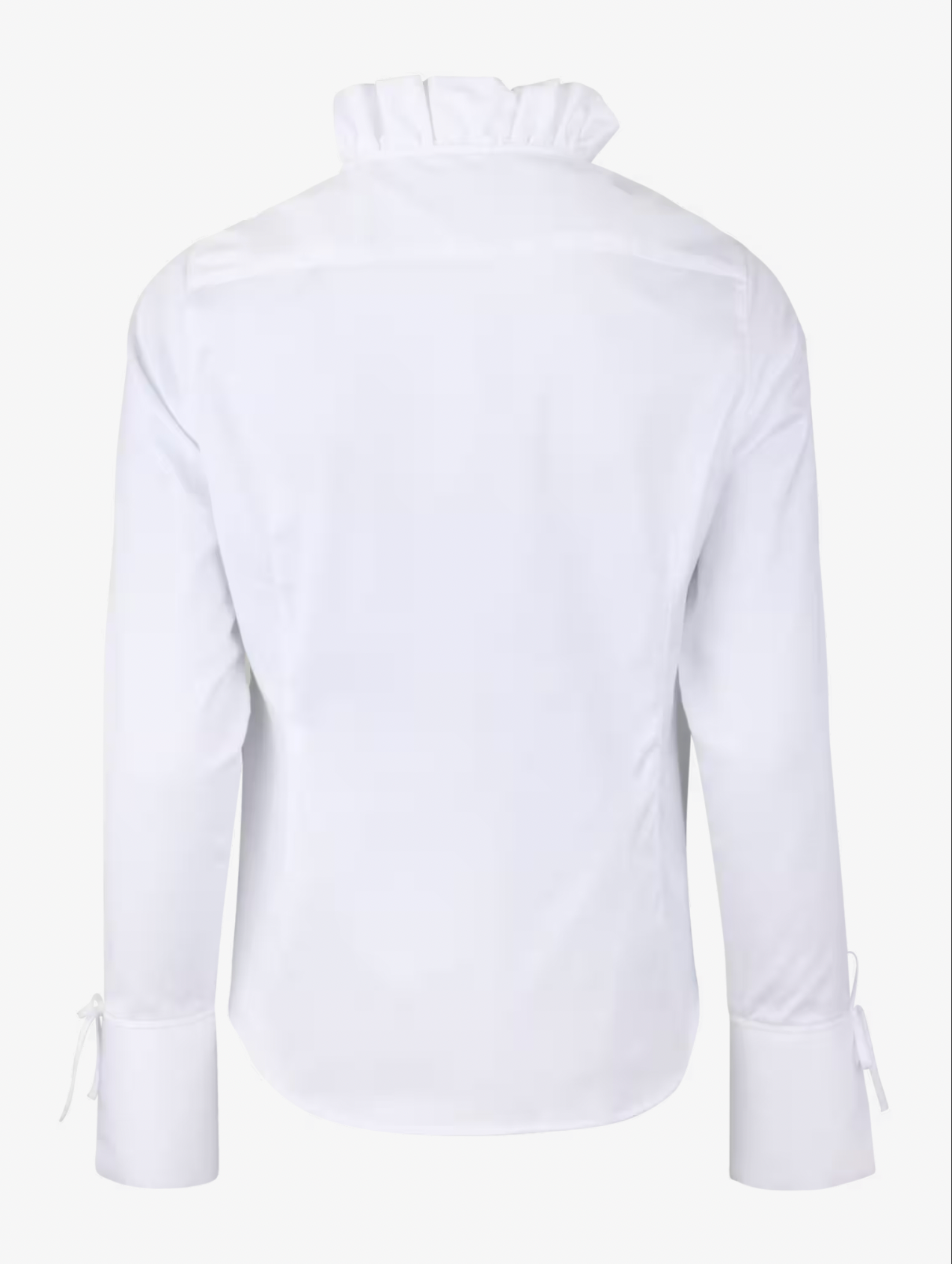 Katarina Blus Med Volanger, Vit