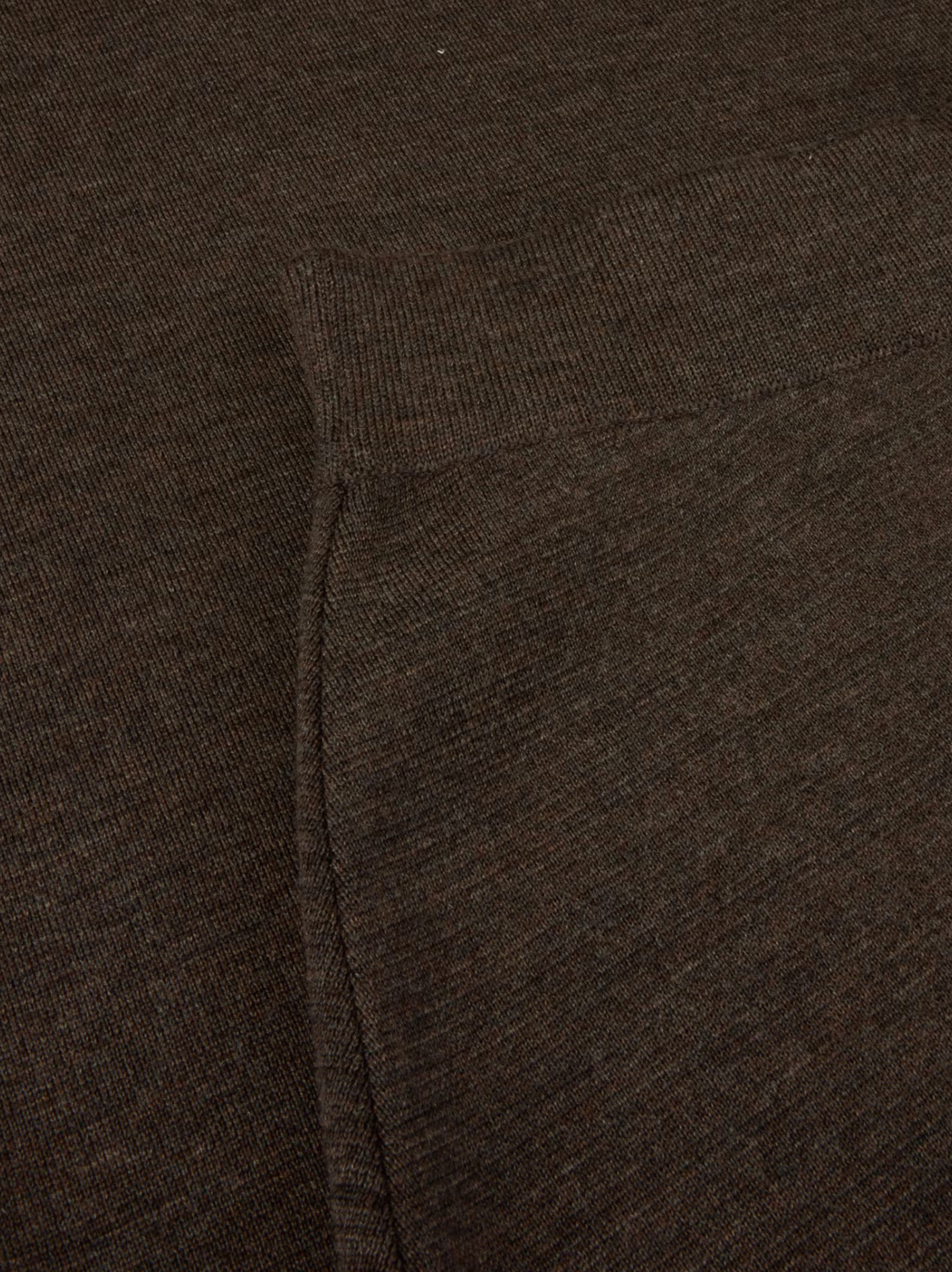 Ketty kjol i merinoull, brunmelerad