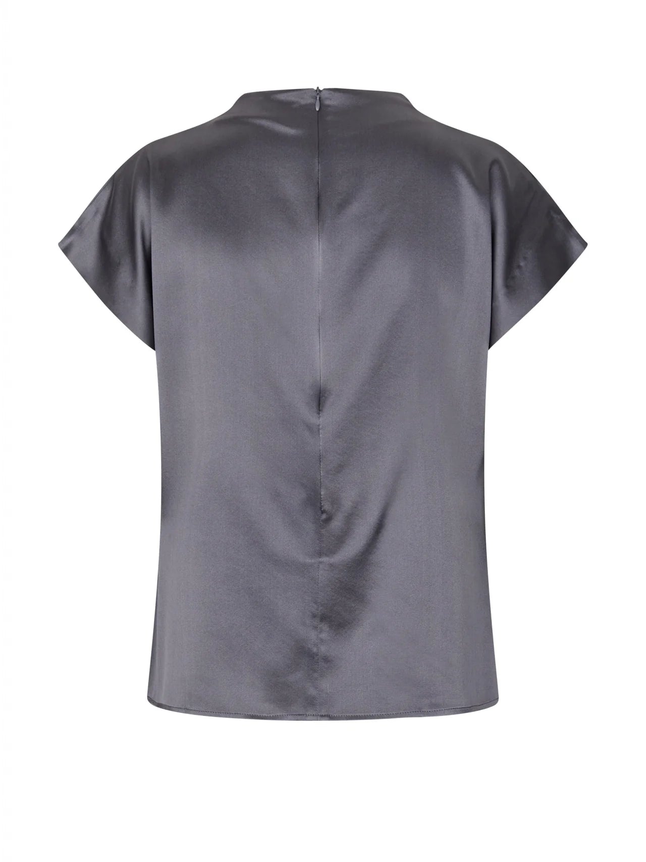 Luciana Silk Blouse, Mid Grey