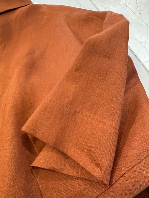 Rito Linen Shirt, Rust