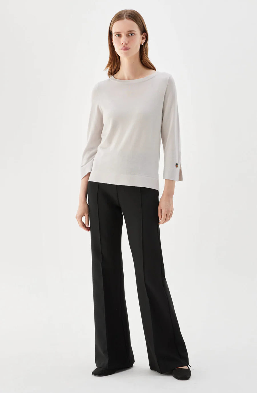 Ocean Super fine Wool Top, Silver Birch