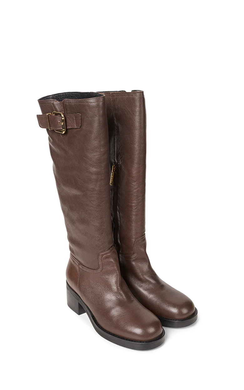 Lång stövlar, brun