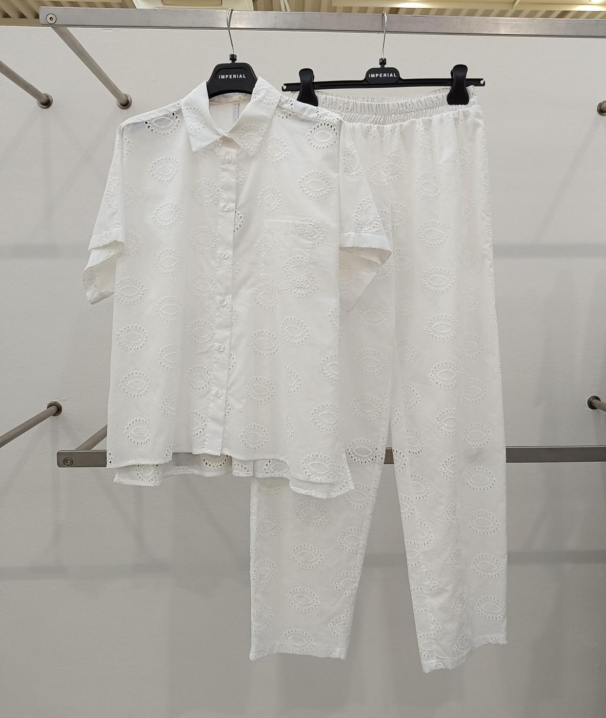 Byxor med hålmönster, Pantaloni Bianco