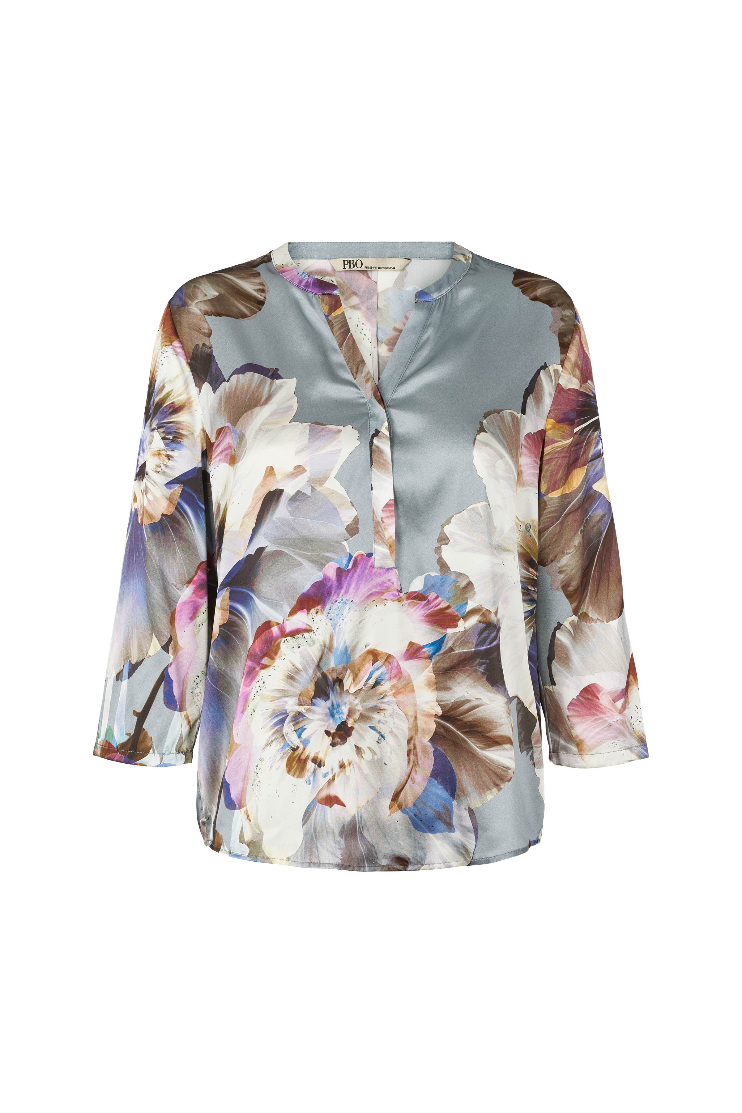 Bali Sidenblus, Metallgrå