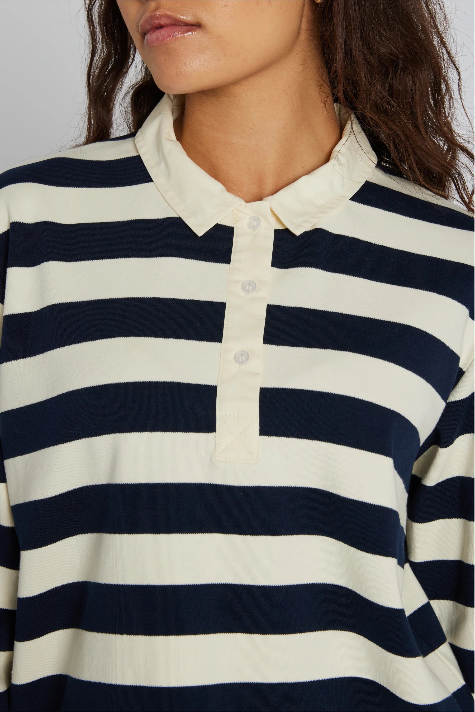 Field Polo Shirt, Offwhite Navy