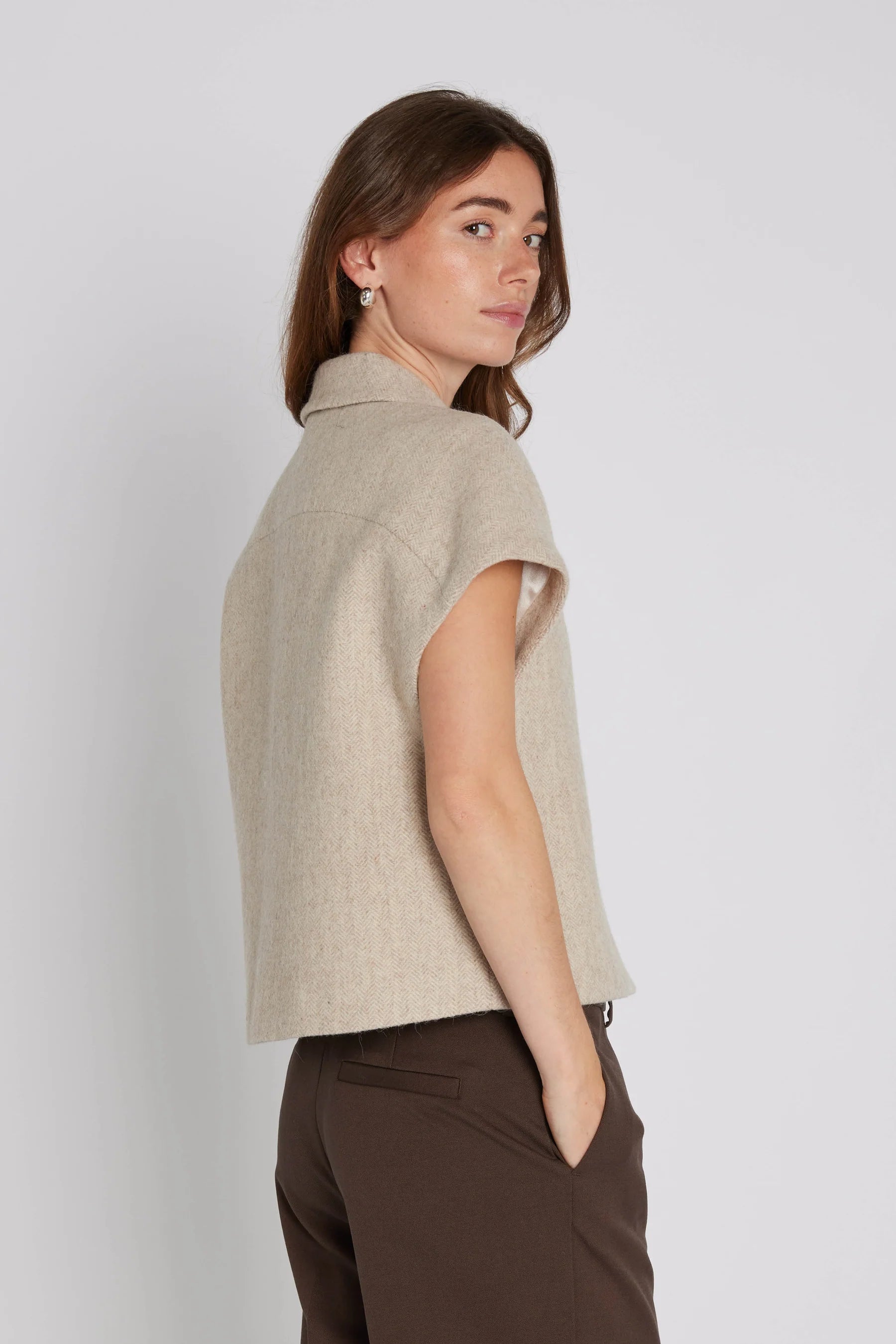 Tona Waist Coat, Light Sand