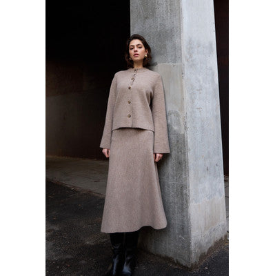 Mantra Meadow Knit Jacket, Sand Melange