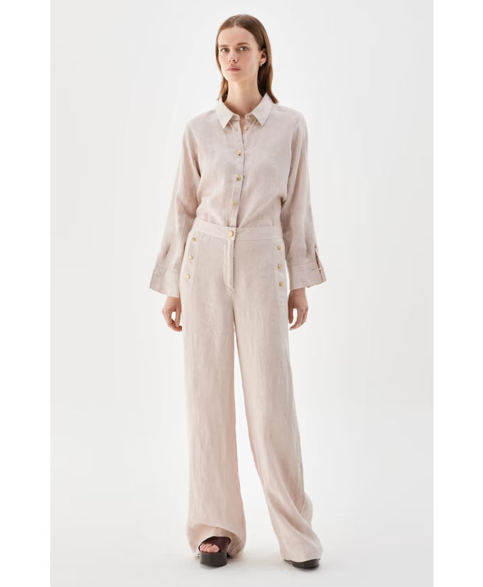 Pim Linnen Trousers, Light Rose