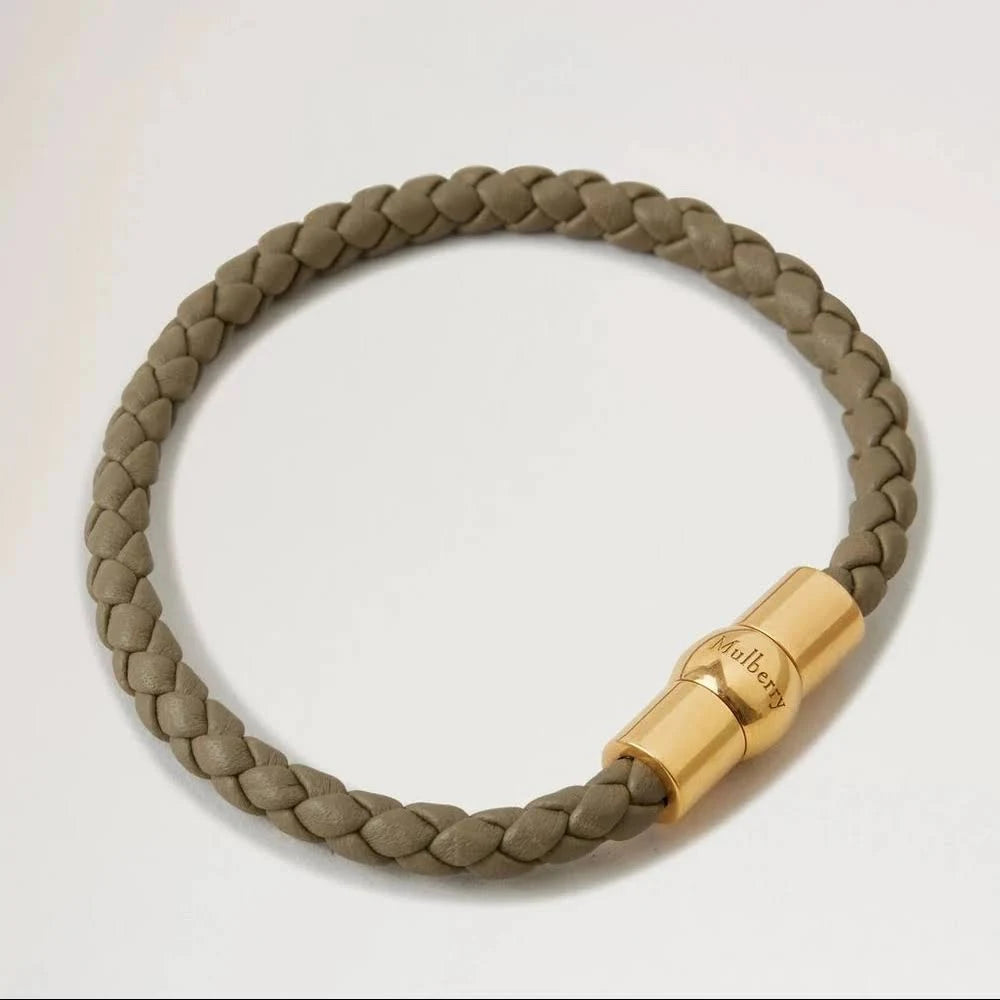 Iris Leather Bracelet, Cashmere Taupe