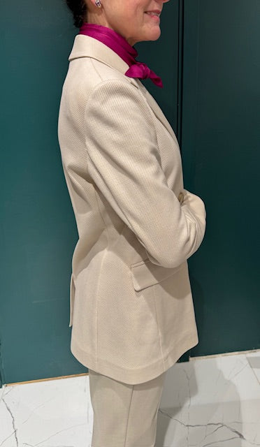 Rontondo Double Breasted Blazer, Light Sand