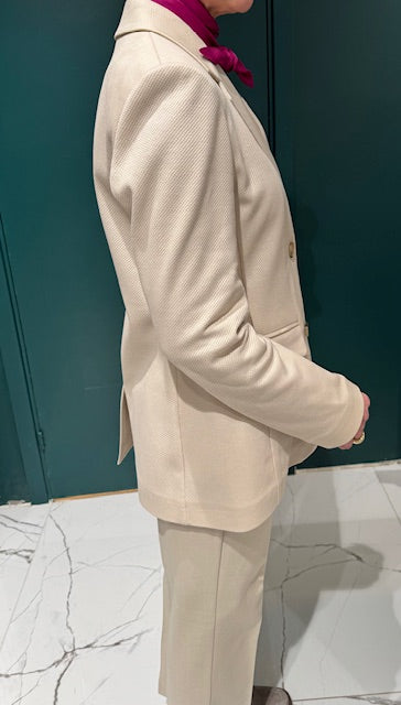 Rontondo Double Breasted Blazer, Light Sand
