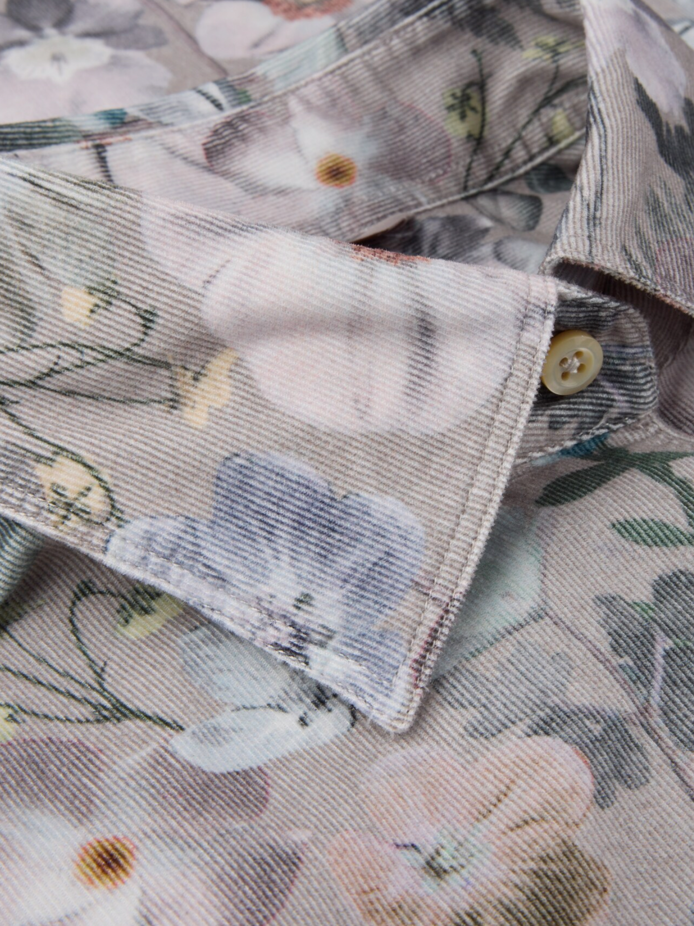 Siri Mönstrad Manchesterskjorta, Ljusgrå Brun