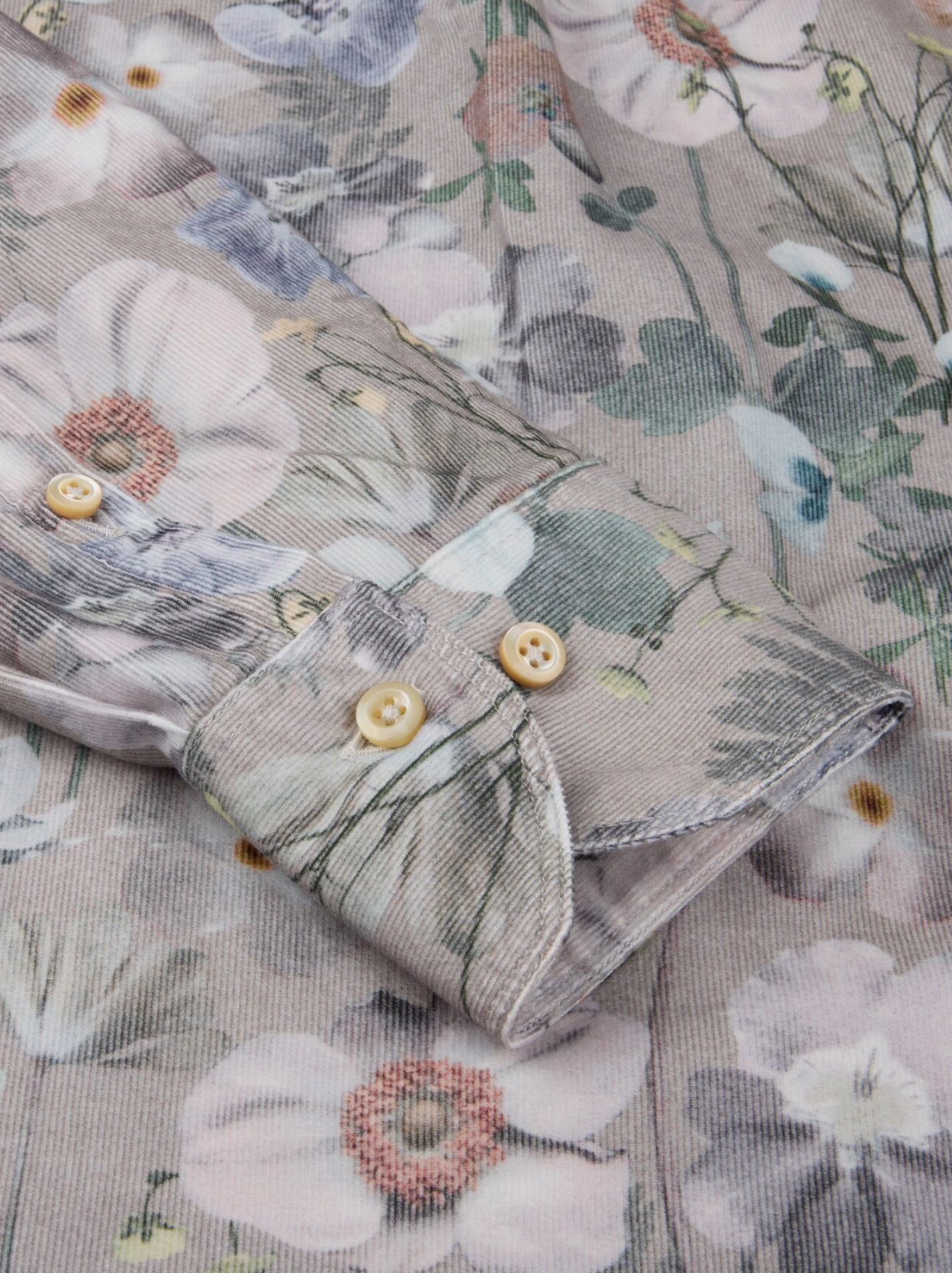 Siri Mönstrad Manchesterskjorta, Ljusgrå Brun