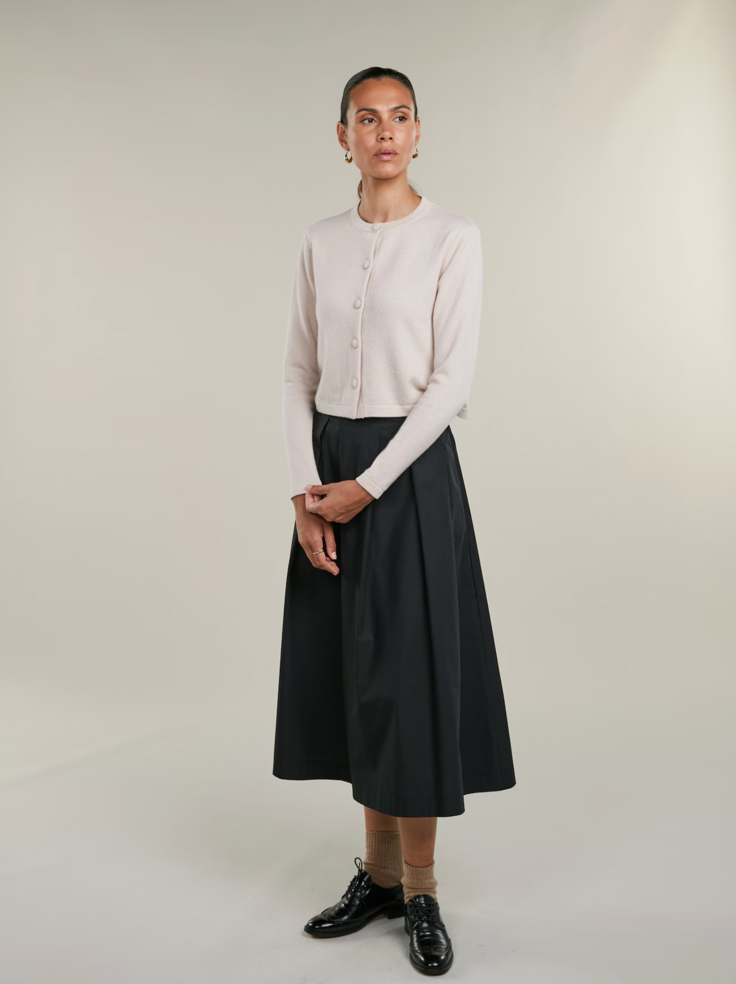 Kalani Stickad Kofta, Beige