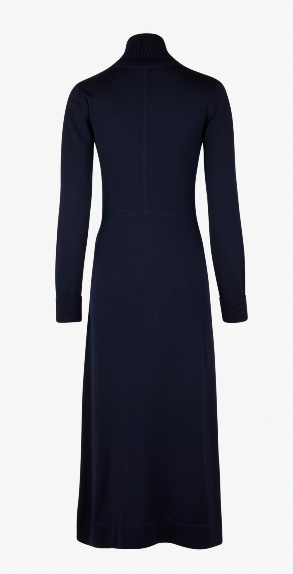 Ilse Stickad Merinoklänning, Marinblå