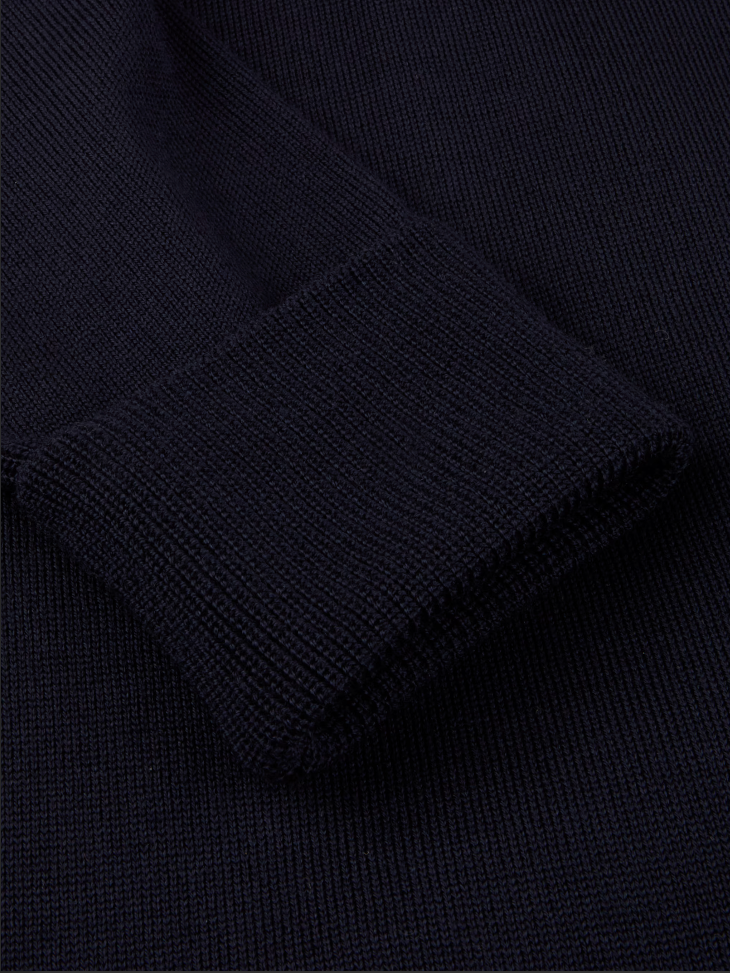 Ilse Stickad Merinoklänning, Marinblå