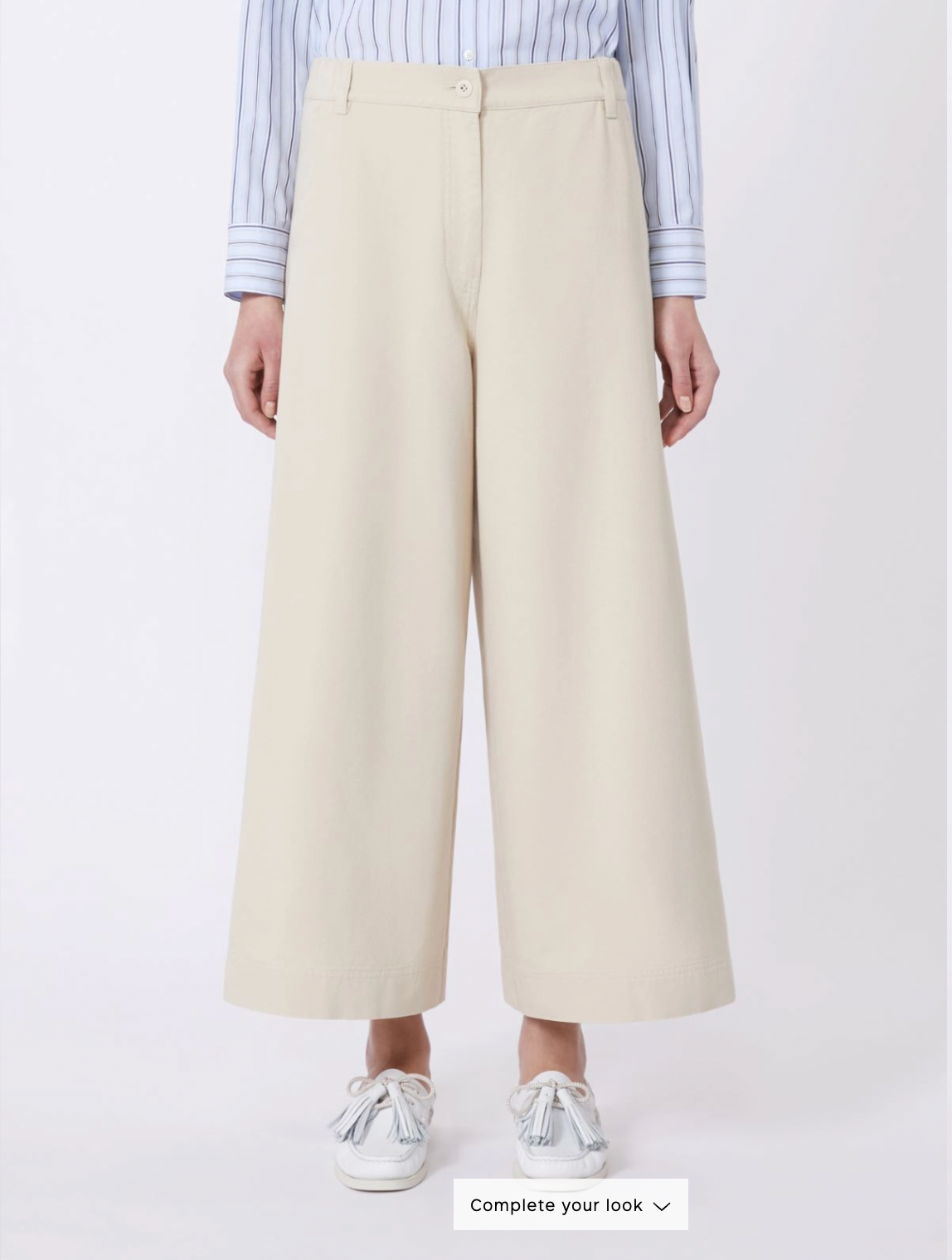 WKDARIETE - Cotton drill trousers - Sand