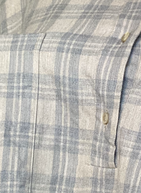 Elin överdimensionerad skjorta med fickor, brun / grå check