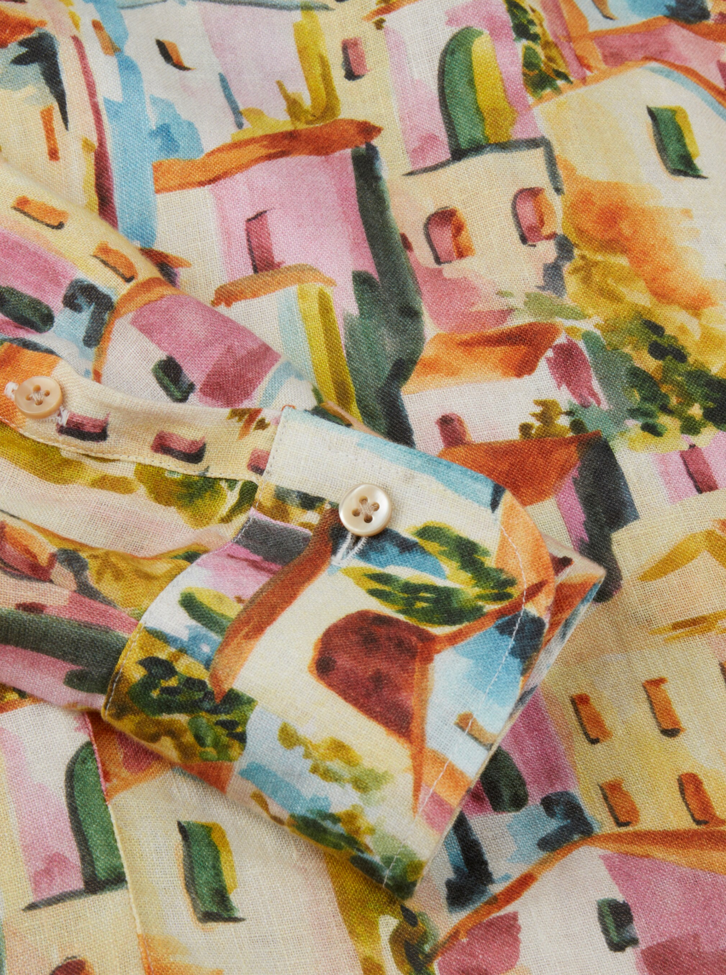 Sofie Linneskjorta, Ljusgul Mönster