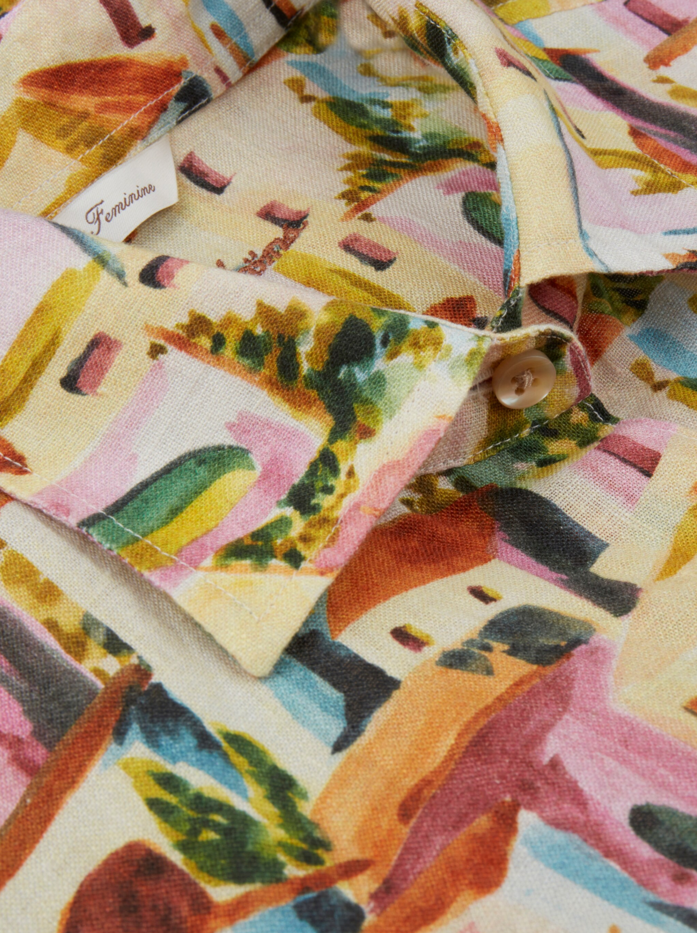 Sofie Linneskjorta, Ljusgul Mönster