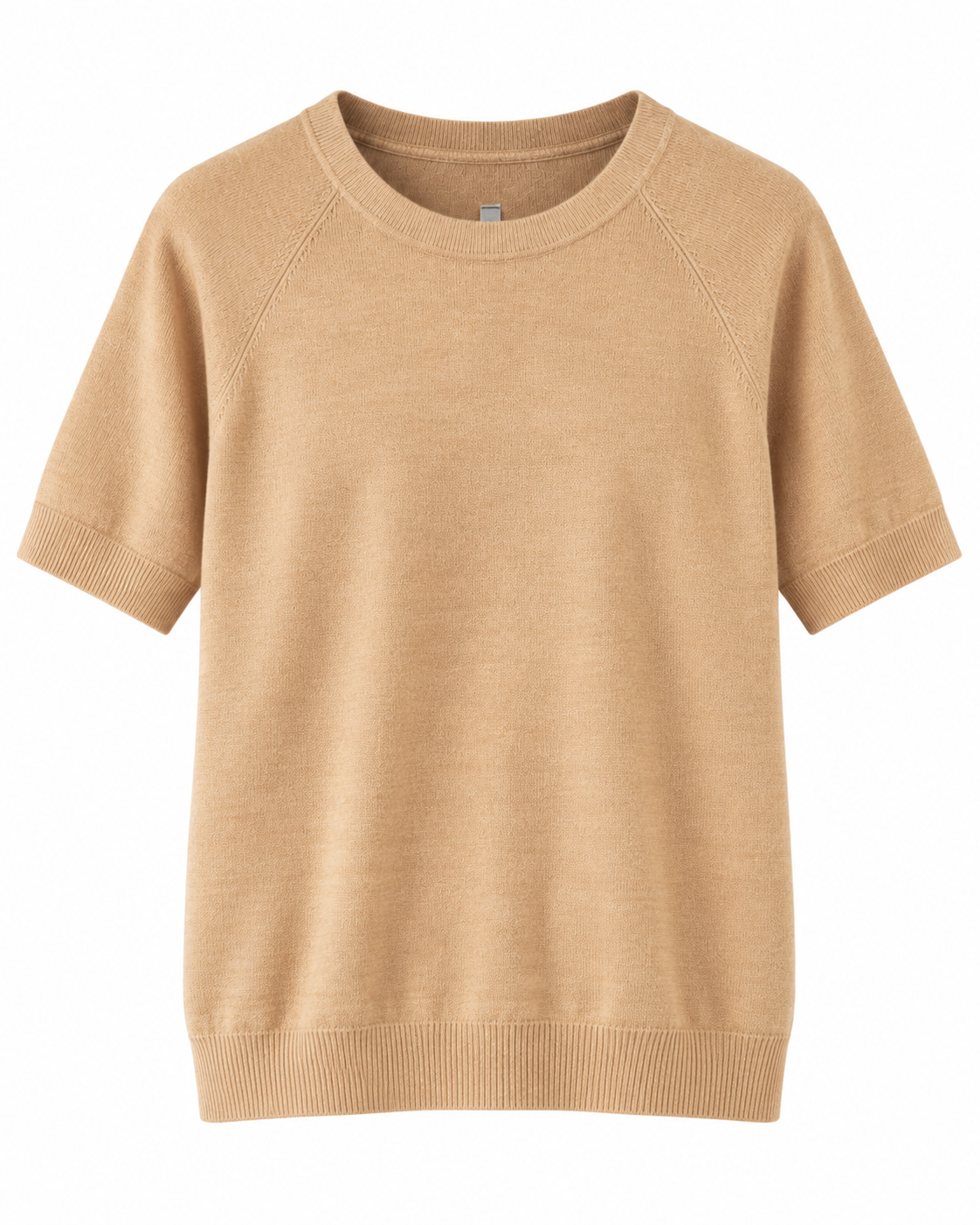 Orbita Stickad Blus, Kamel