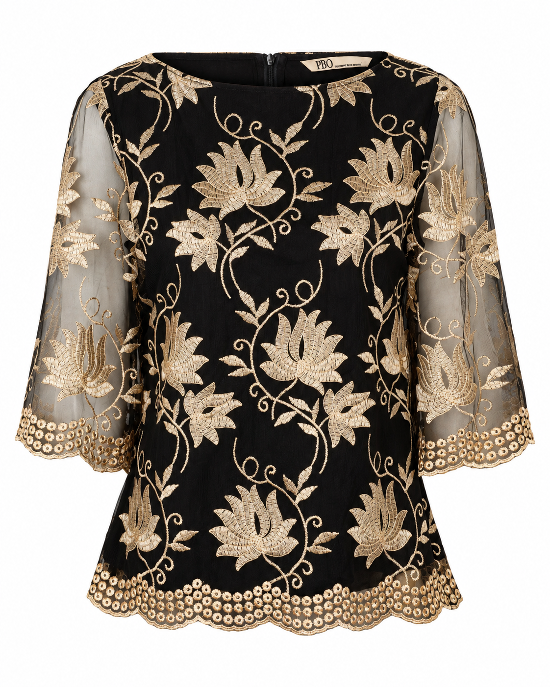 Aila Blouse, Black Flower