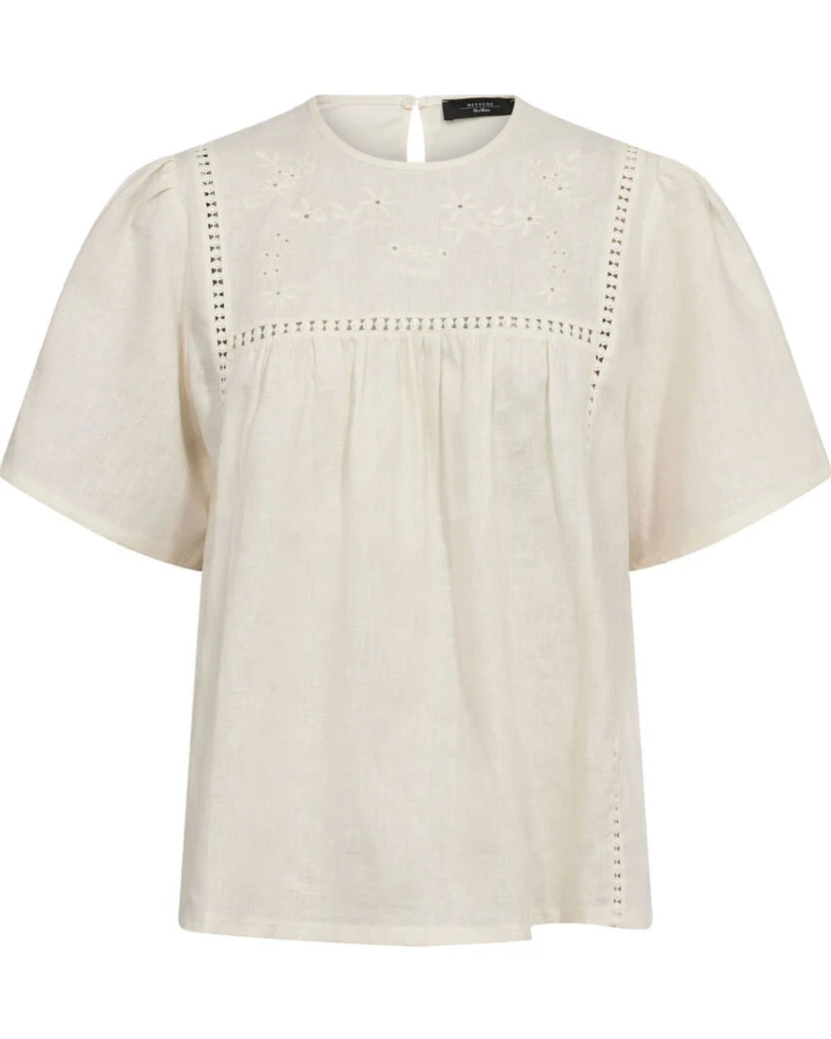 Bacino Top With embroideries, Ecrü