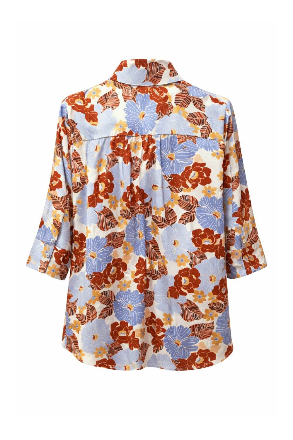 Blomstret silkeskjorte bagfra fra Benedikte Utzon