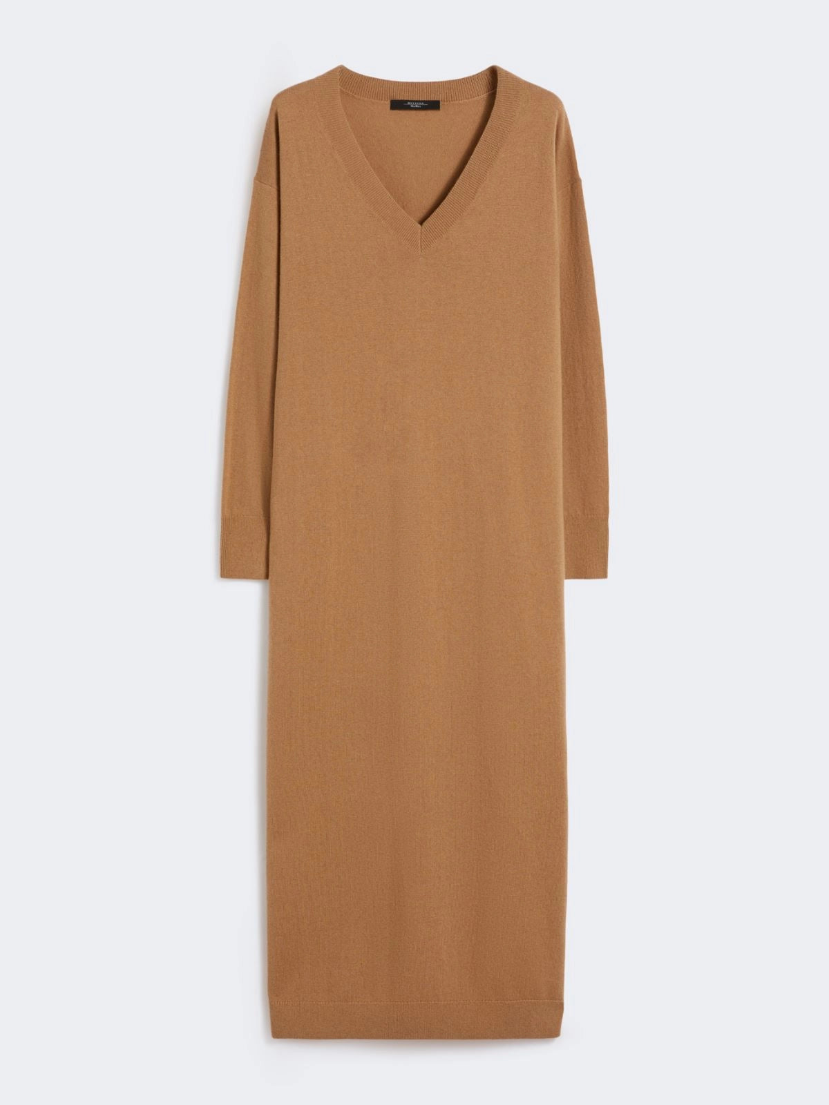 Zenith Stickad Klänning, Kamel