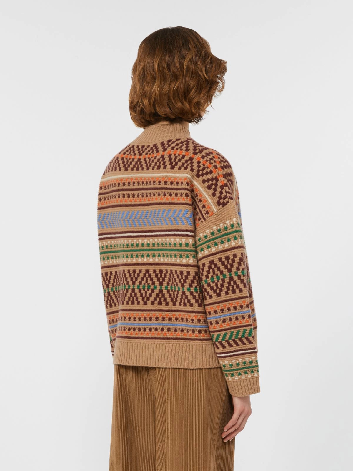 Festoso Jaquard Knitted Jumper, Camel