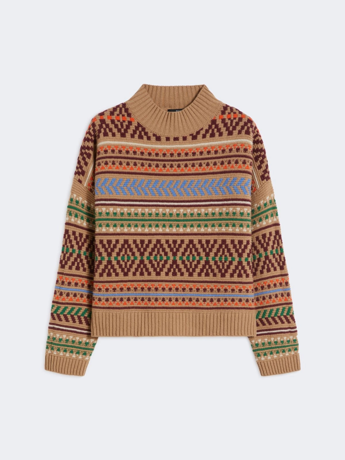 Festoso Jaquard Knitted Jumper, Camel