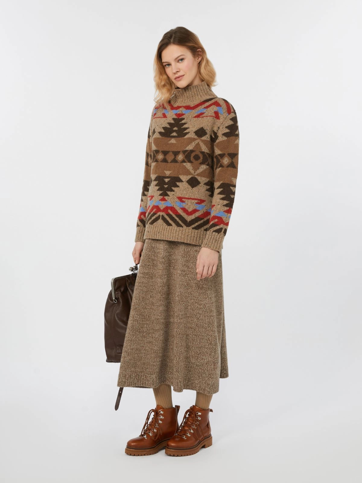 Wool and alpaca knit turtleneck - Eritrea