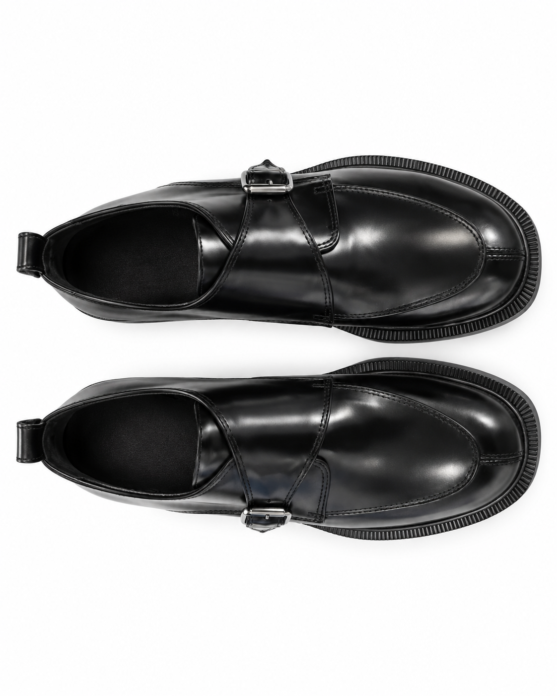 Loafers med spänne, Svarta