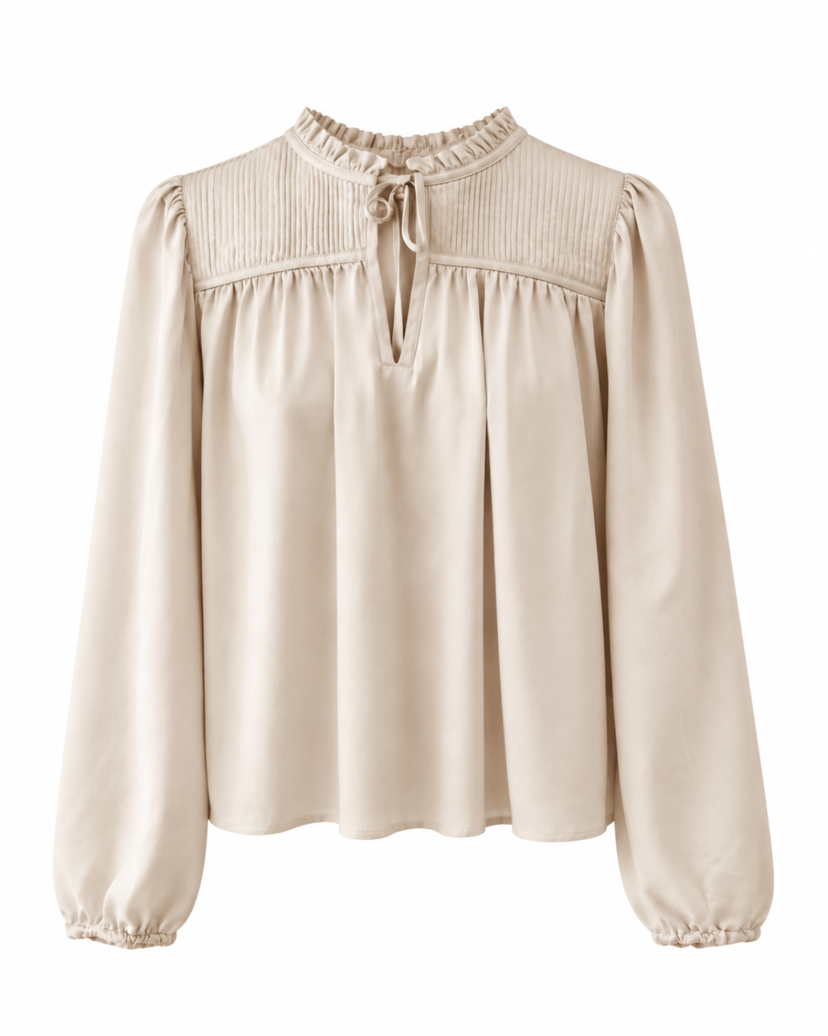 Dagny Silk Blouse, Champagne