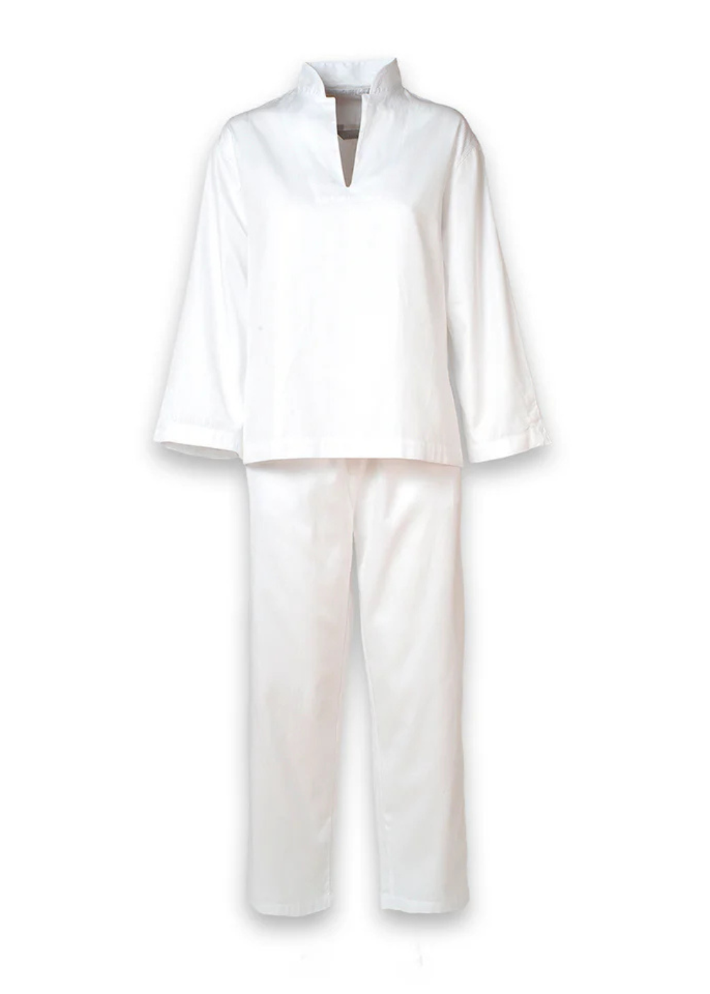 Anna Pajamas, Satin Woven White Stripe