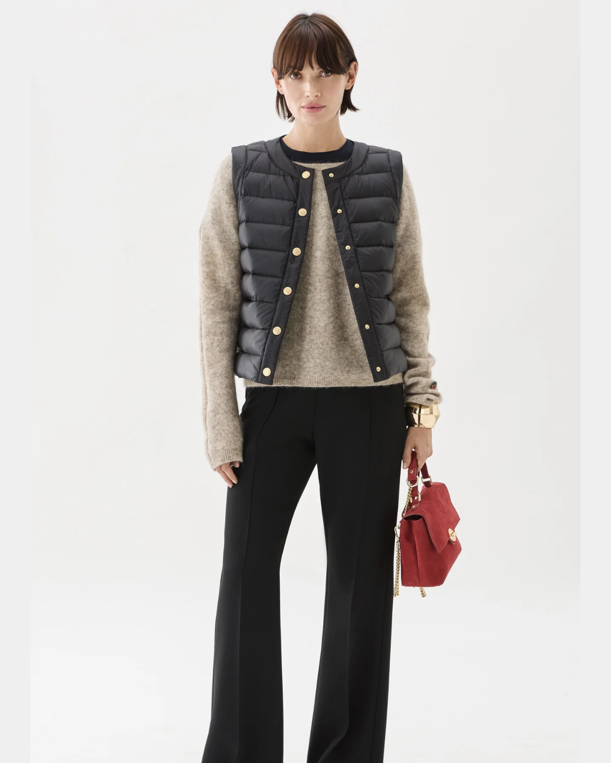 INA down vest, Black