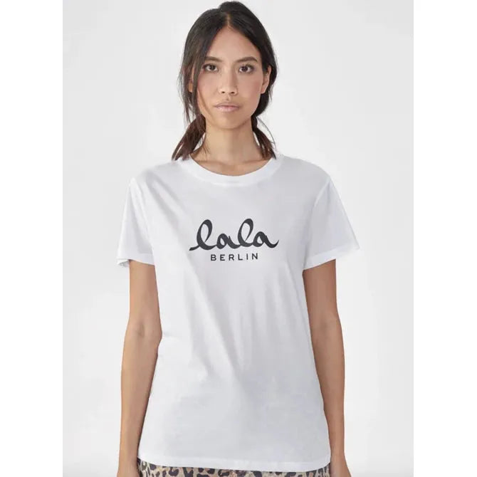 Cara T-shirt, Vit / Svart Logotyp