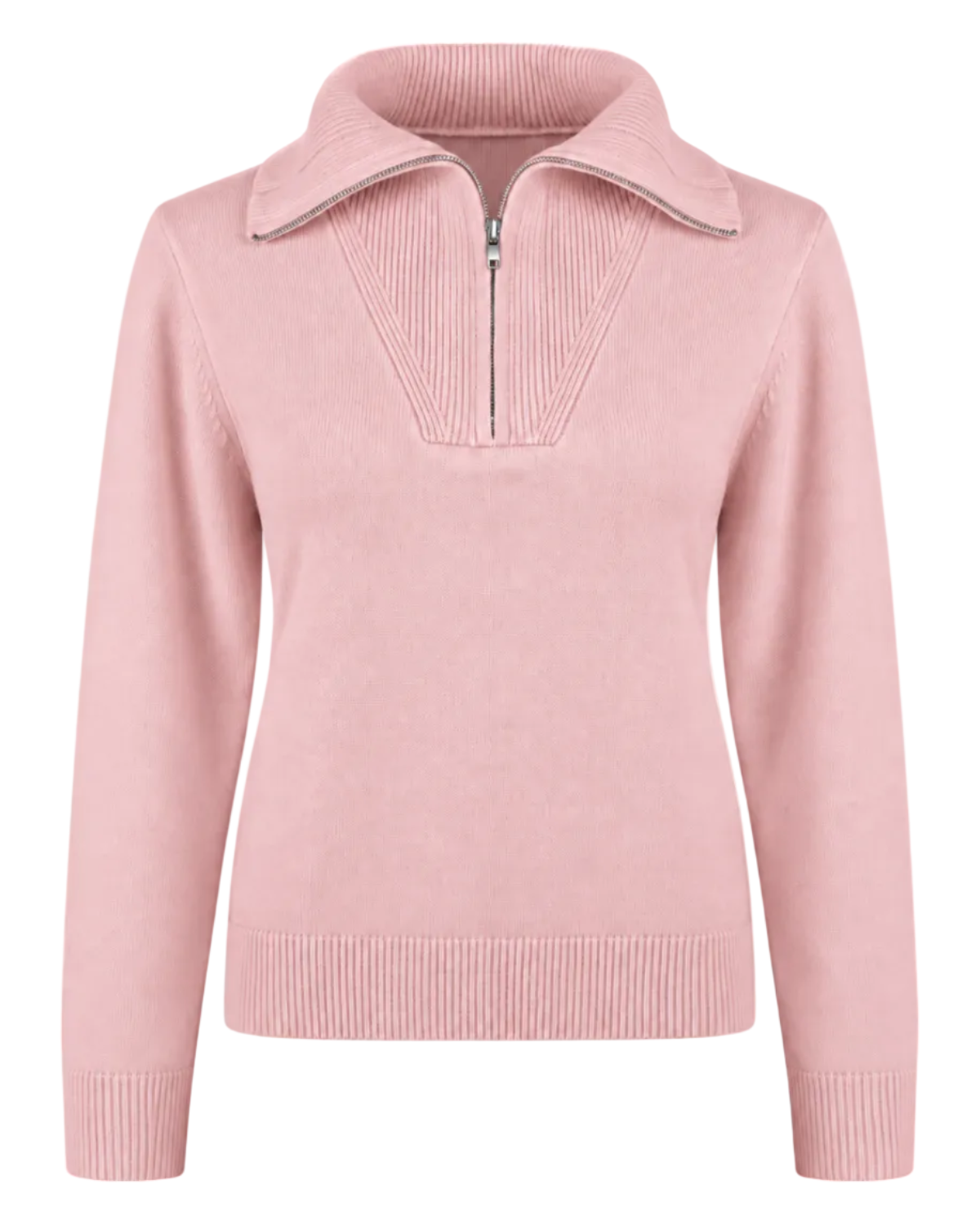 Myla Half Zip Sweater, Rosa
