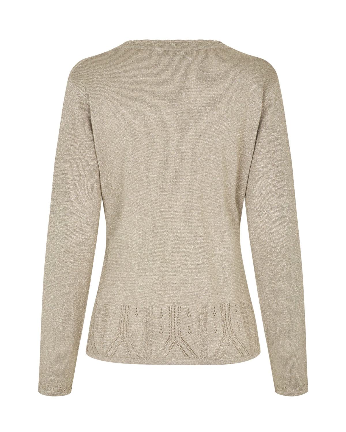 BarbroDea Knit Cardigan, Glitter Beige