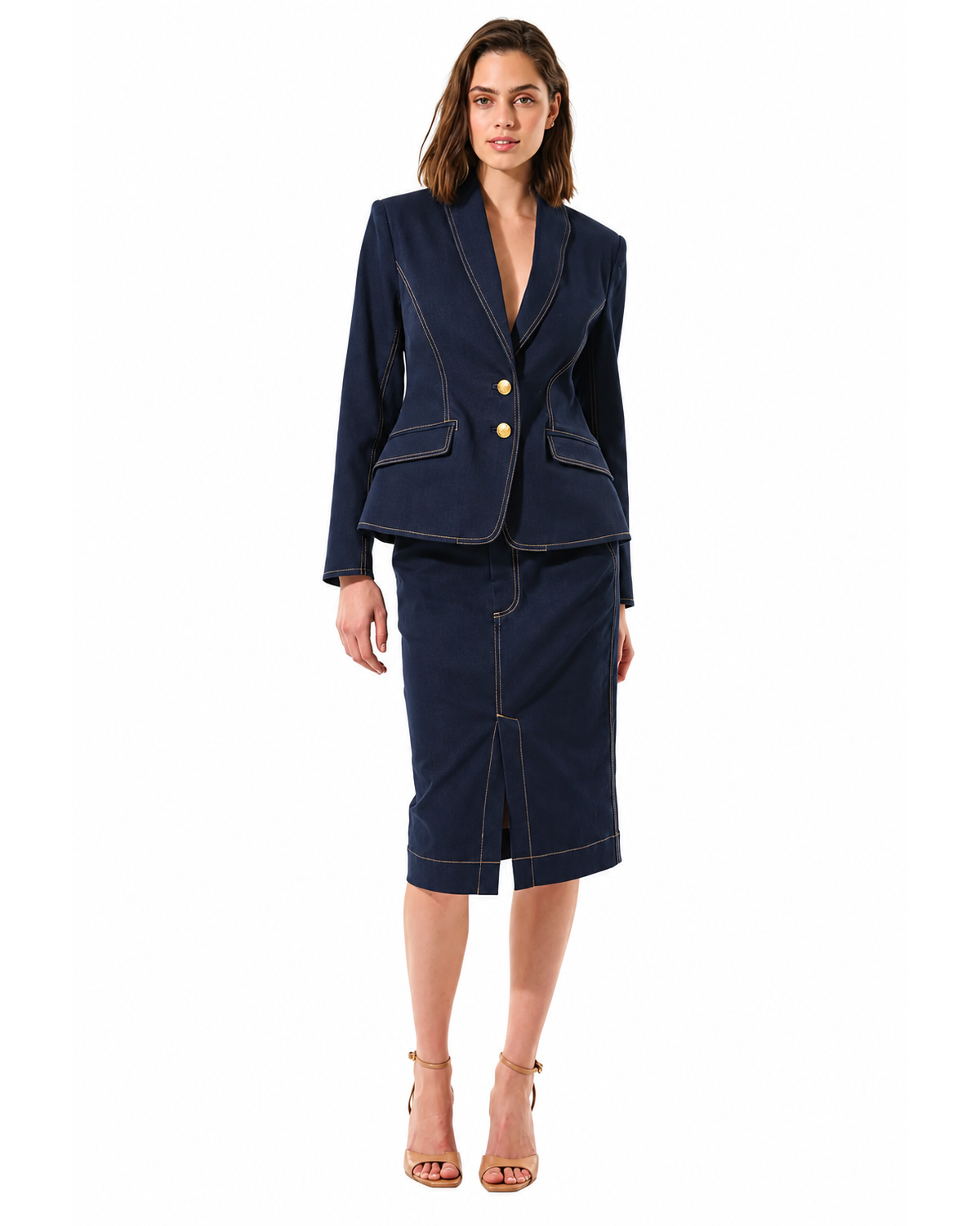 AnniDEA NS Pencil Skirt, Classic Blue