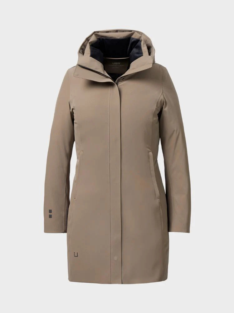 Vit Heat Parka, Mörk Sand