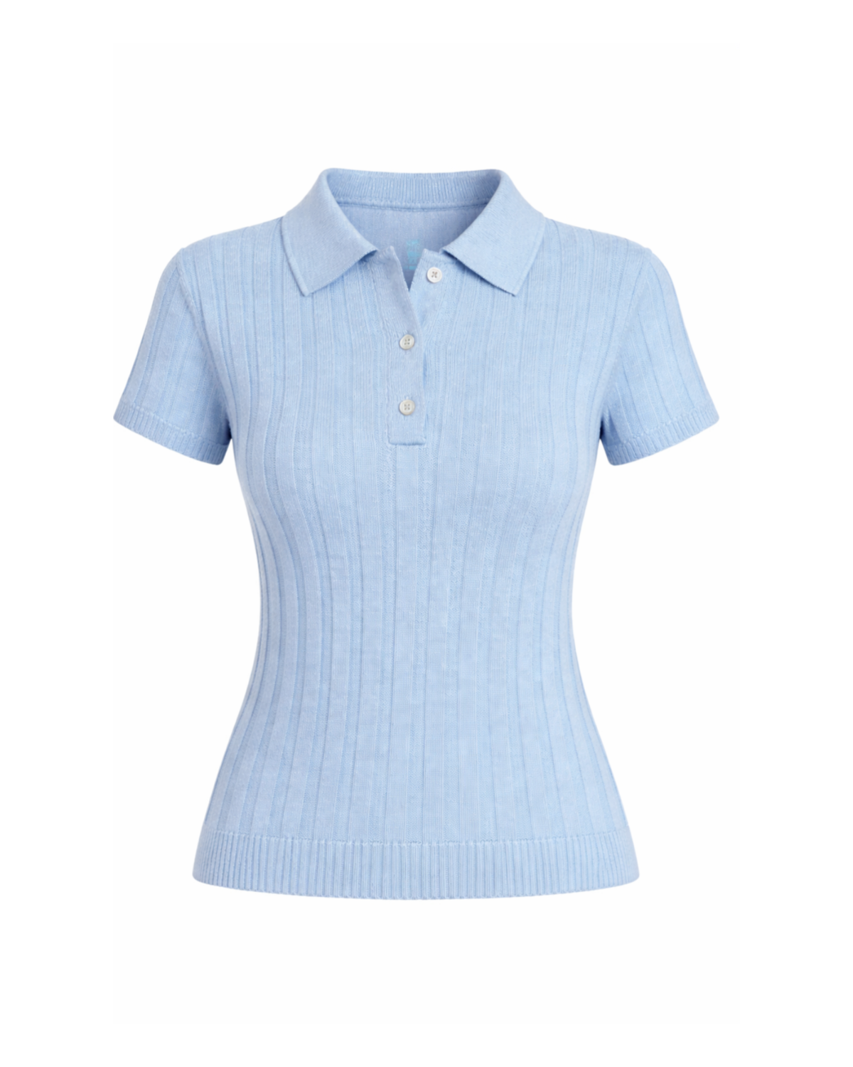 Rivetto Strickpolohemd, Hellblau