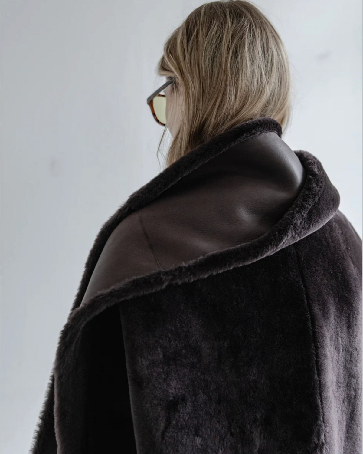 India Suede Cape, Dark Brown