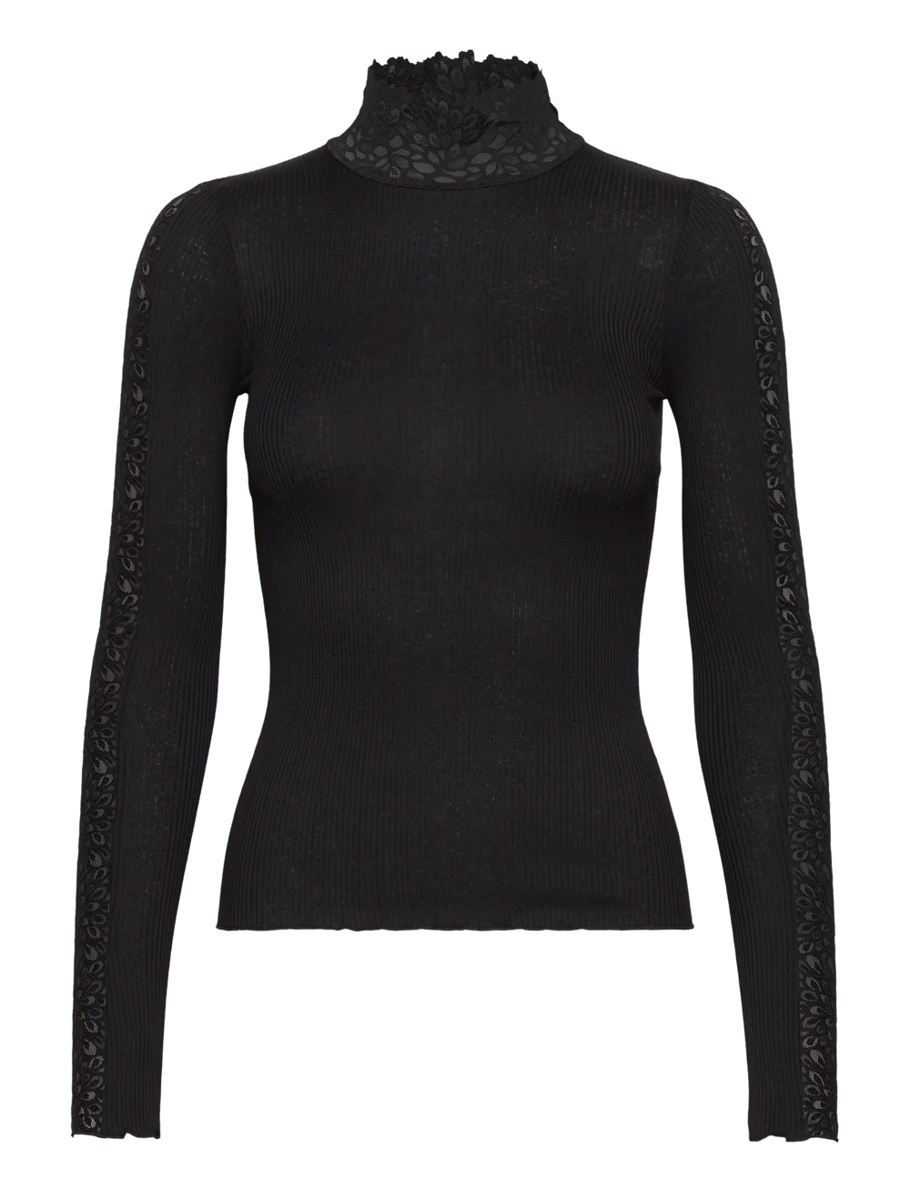 RWBeatha Siden LS Spets T-shirt, Svart